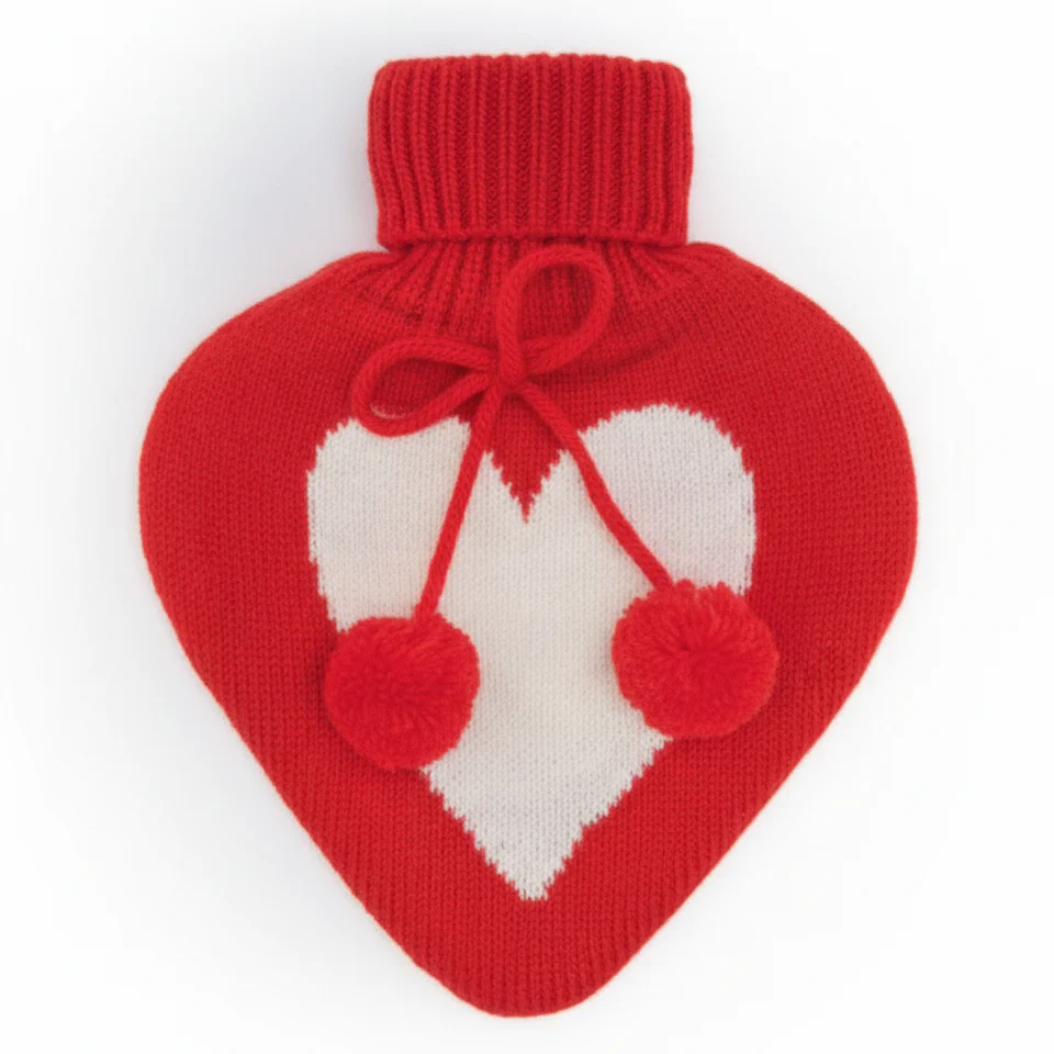 Borsa dell'acqua calda in Pile con Cuore Jacquard - Heart - Image 2