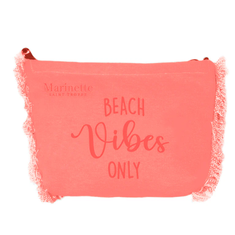 Borsa Mare o Trousse in Puro Cotone con Frangette - Beach Vibes - Image 7