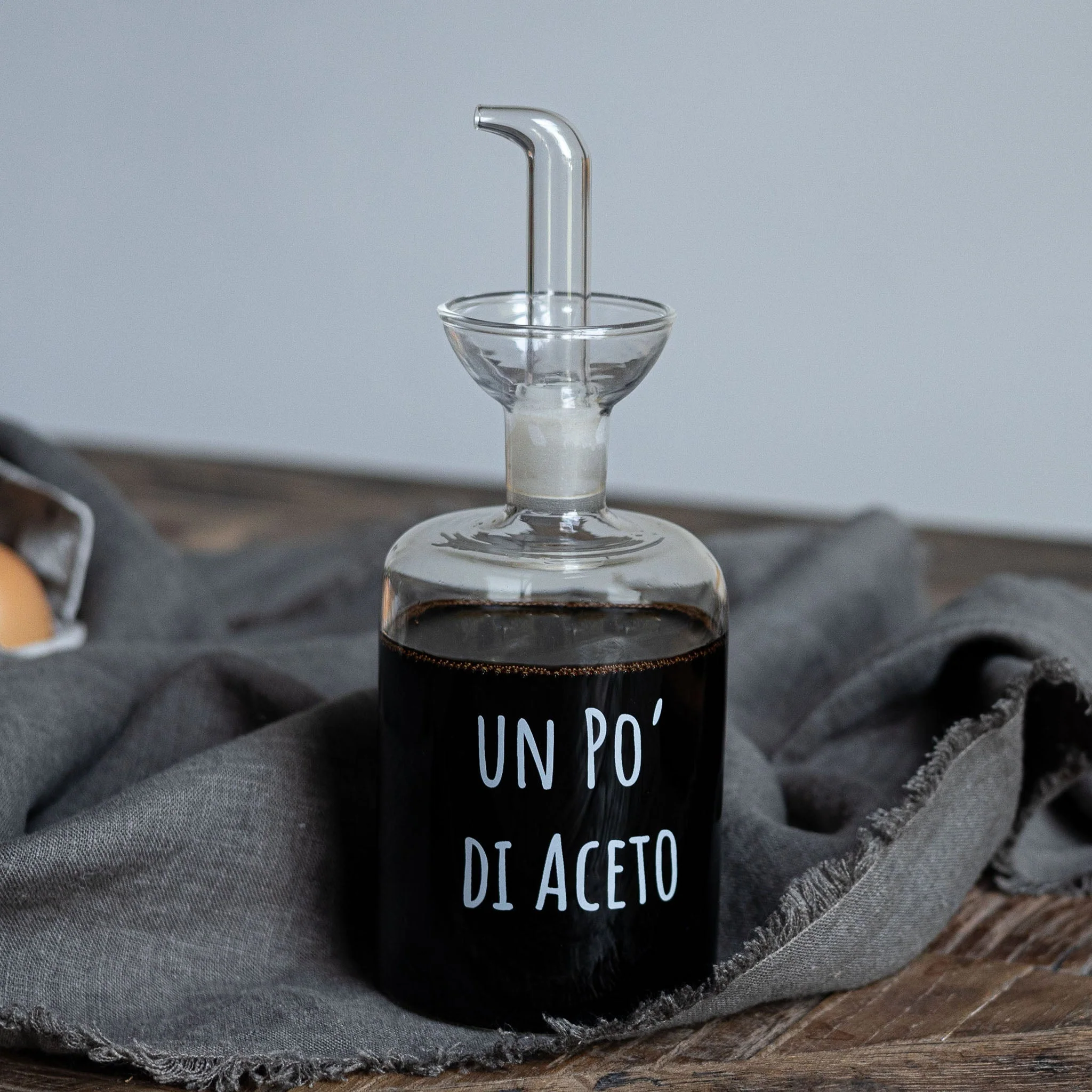 Bottiglia Aceto in Vetro Borosilicato Serigrafata - Un po' Di Aceto