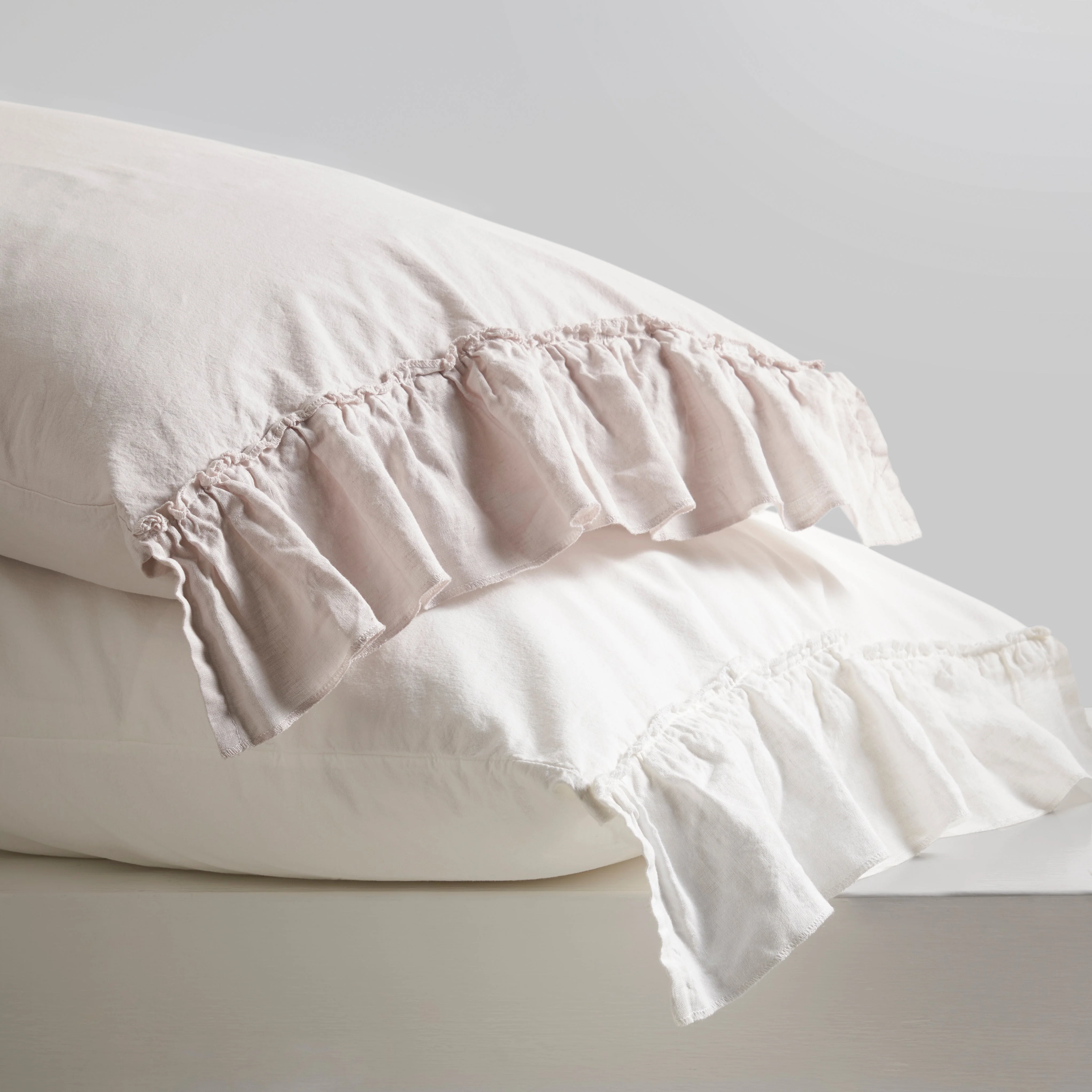Completo Lenzuola in Cotone StoneWashed con Balza in Lino - Florida - Image 4