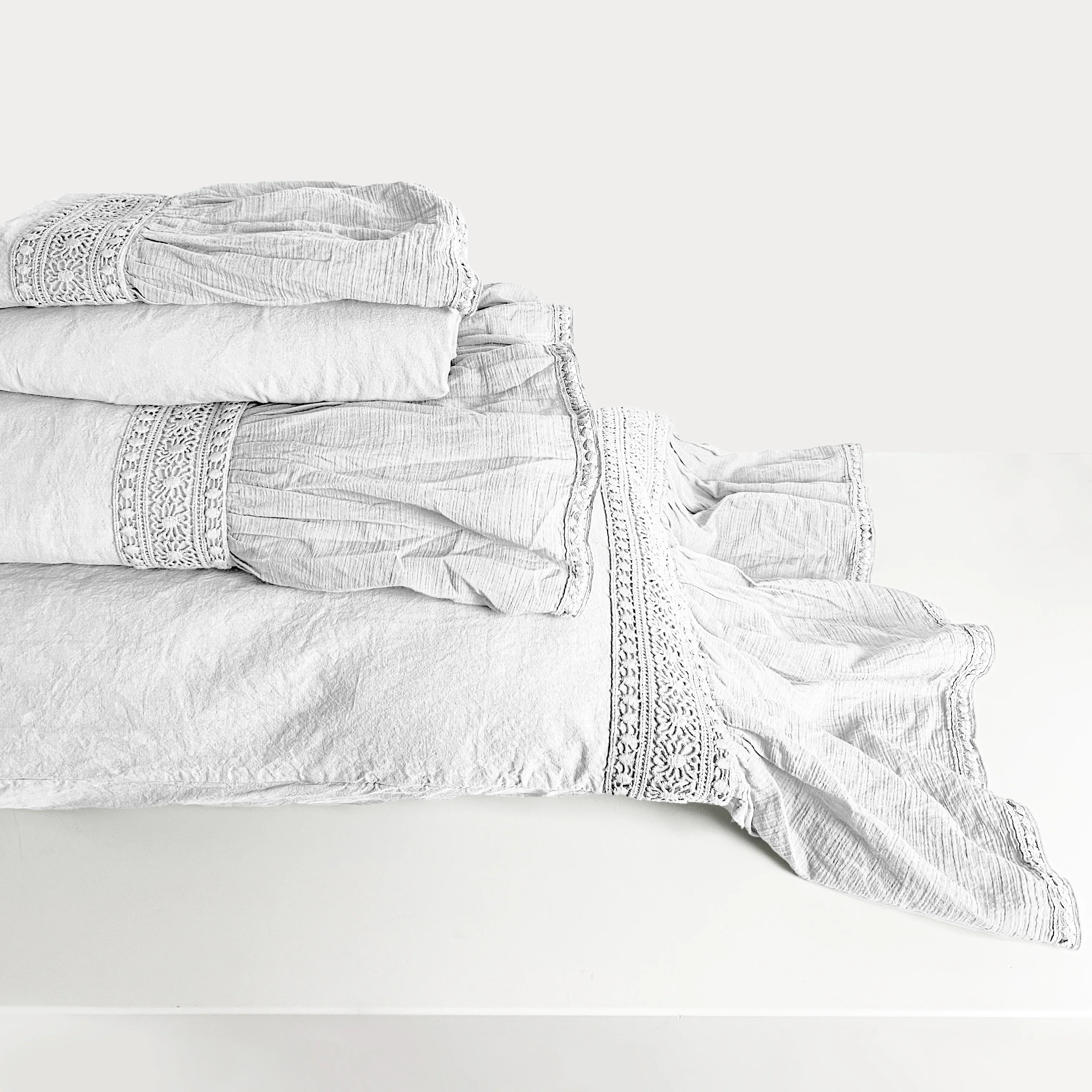 Completo Lenzuola in Cotone Stonewashed No Stiro - Camille - Image 4