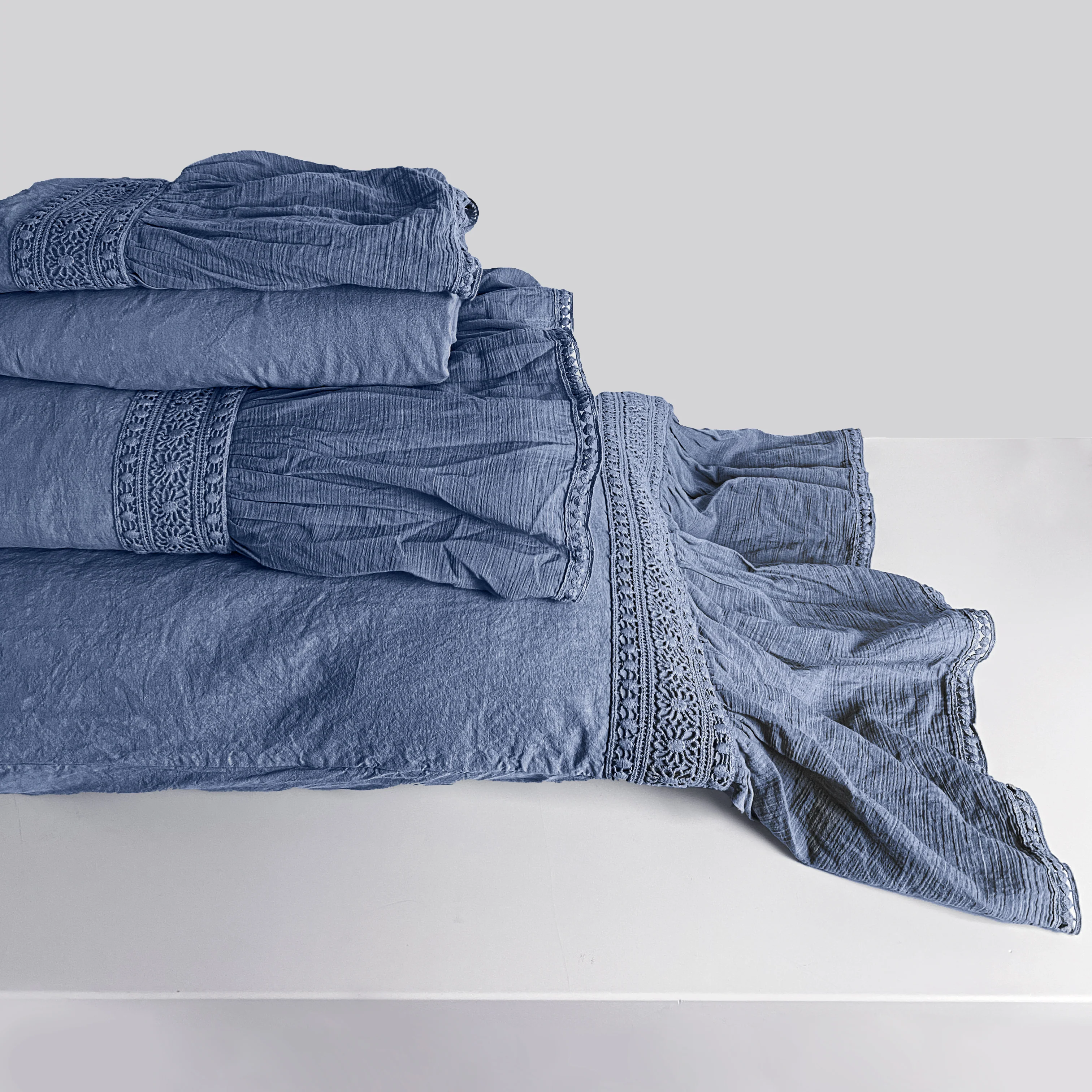 Completo Lenzuola in Cotone Stonewashed No Stiro - Camille - Image 5