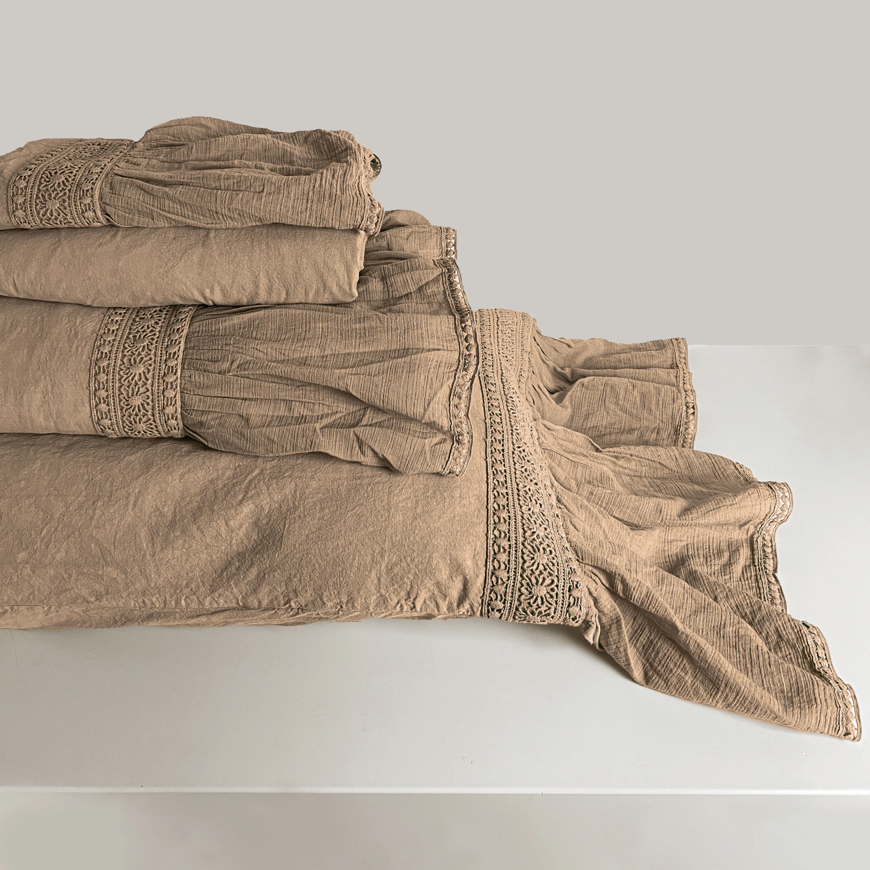 Completo Lenzuola in Cotone Stonewashed No Stiro - Camille - Image 7