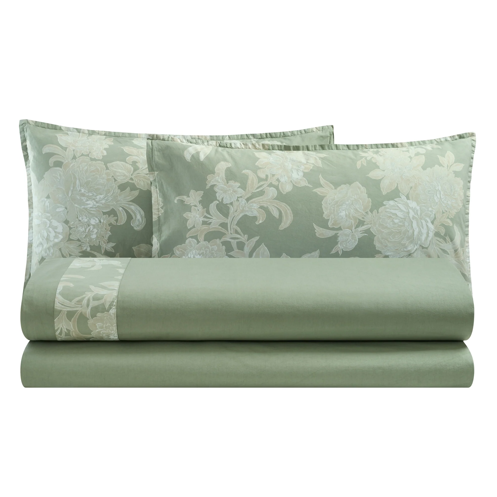 Completo Lenzuola in Percalle di Cotone Stonewashed Fantasia Floreale - Eko Allen - Image 6