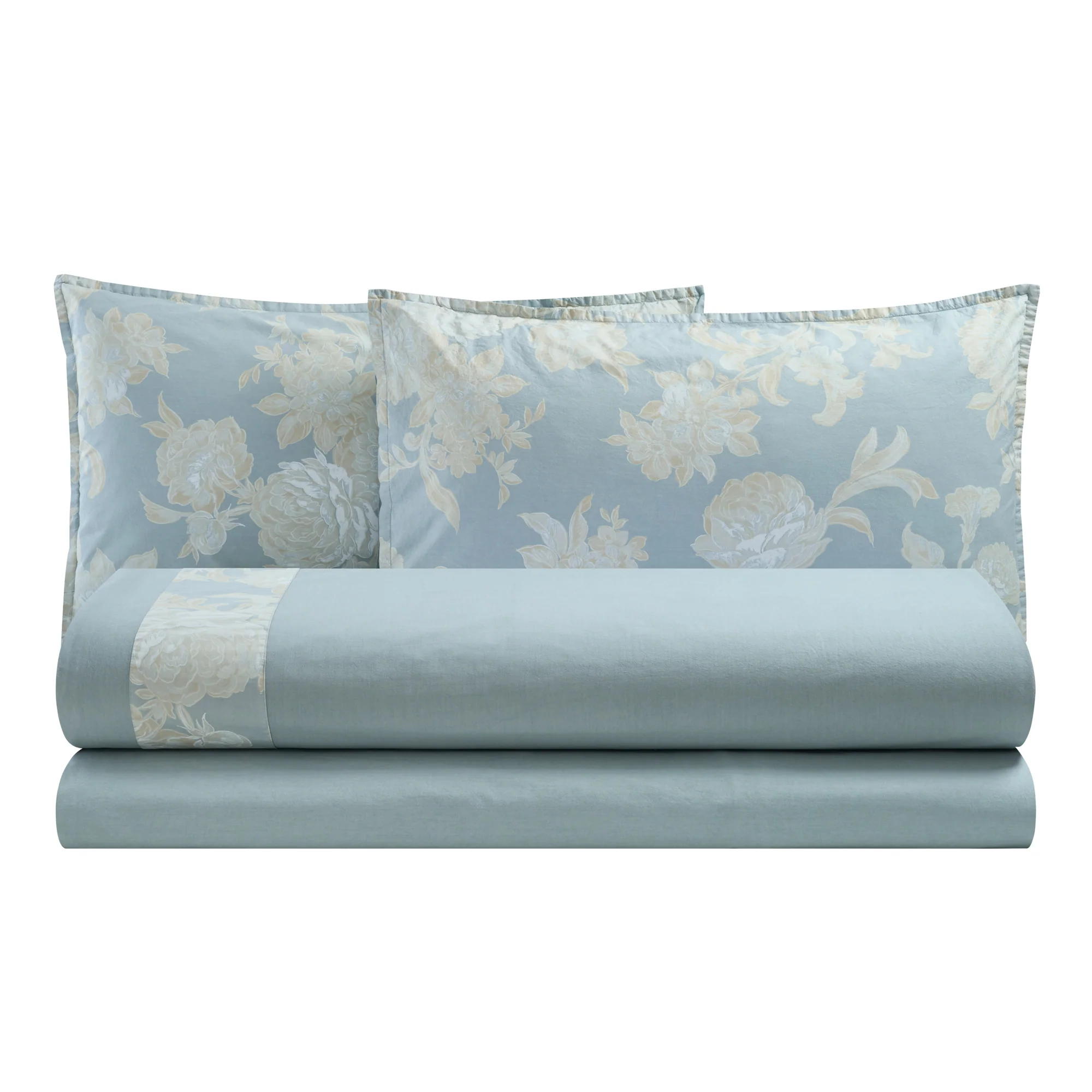 Completo Lenzuola in Percalle di Cotone Stonewashed Fantasia Floreale - Eko Allen - Image 7