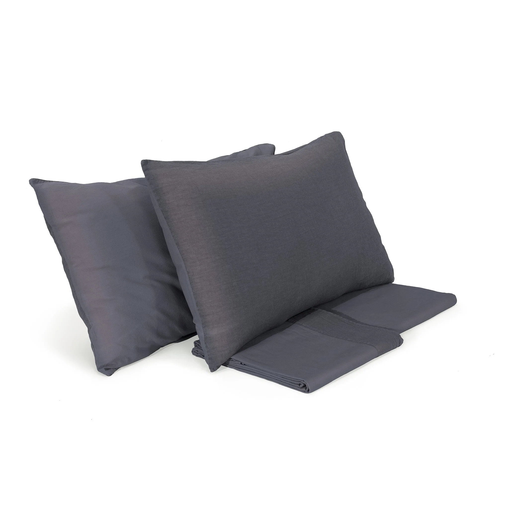 Completo Lenzuola Cotone e Lino StoneWashed No Stiro - Loira - Image 23