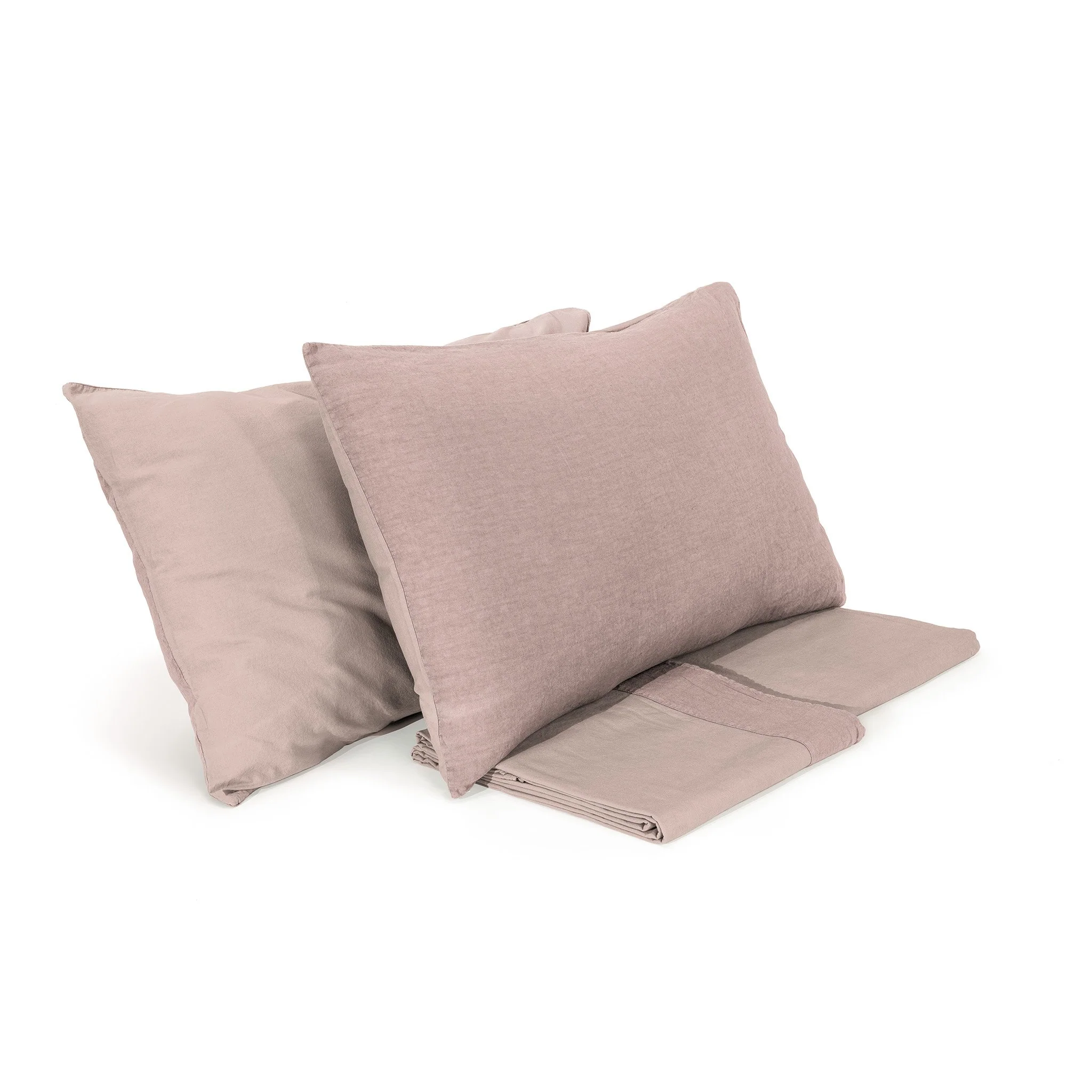 Completo Lenzuola Cotone e Lino StoneWashed No Stiro - Loira - Image 27
