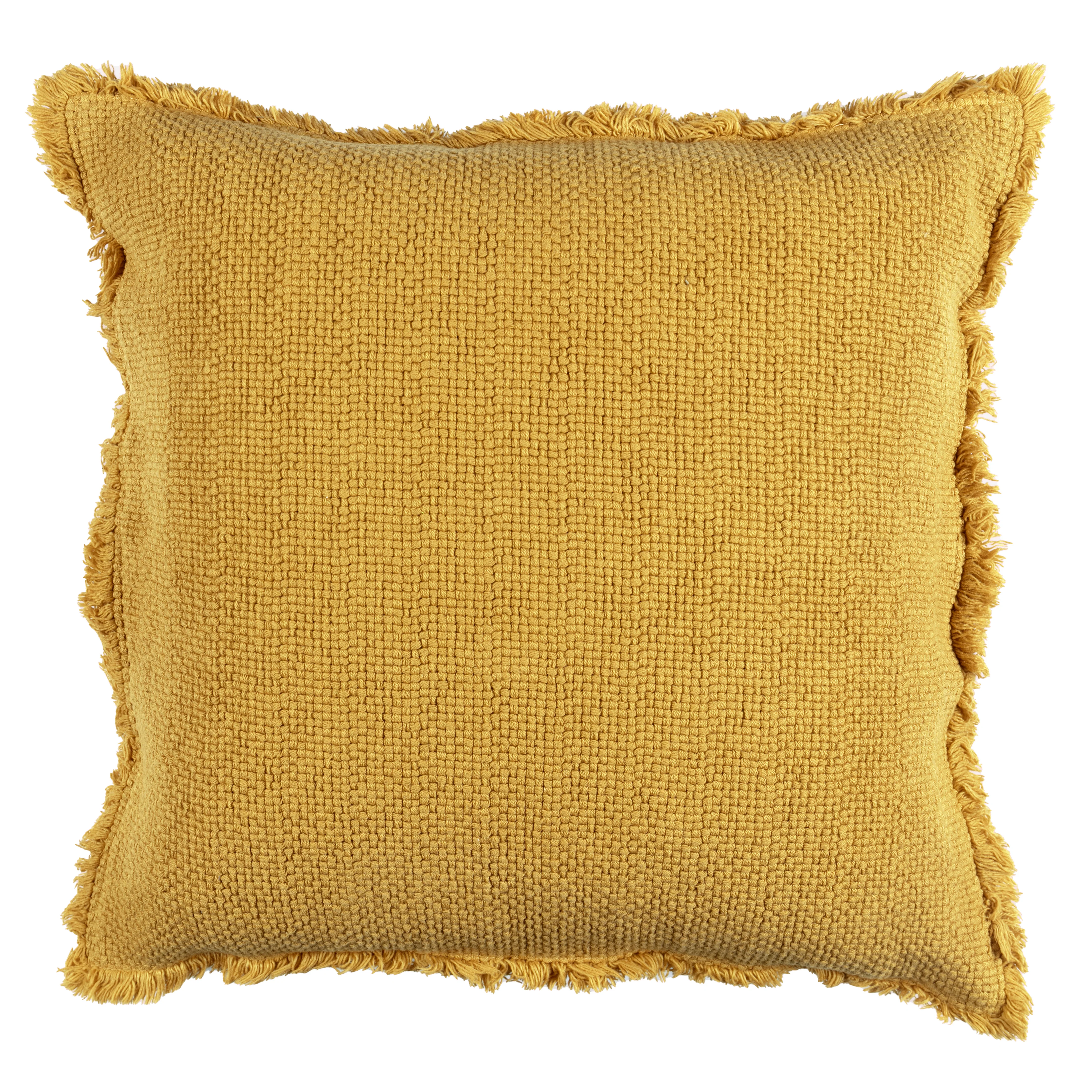 Cuscino in Cotone Stonewashed Jacquard Tinta Unita - Canestri - Image 9
