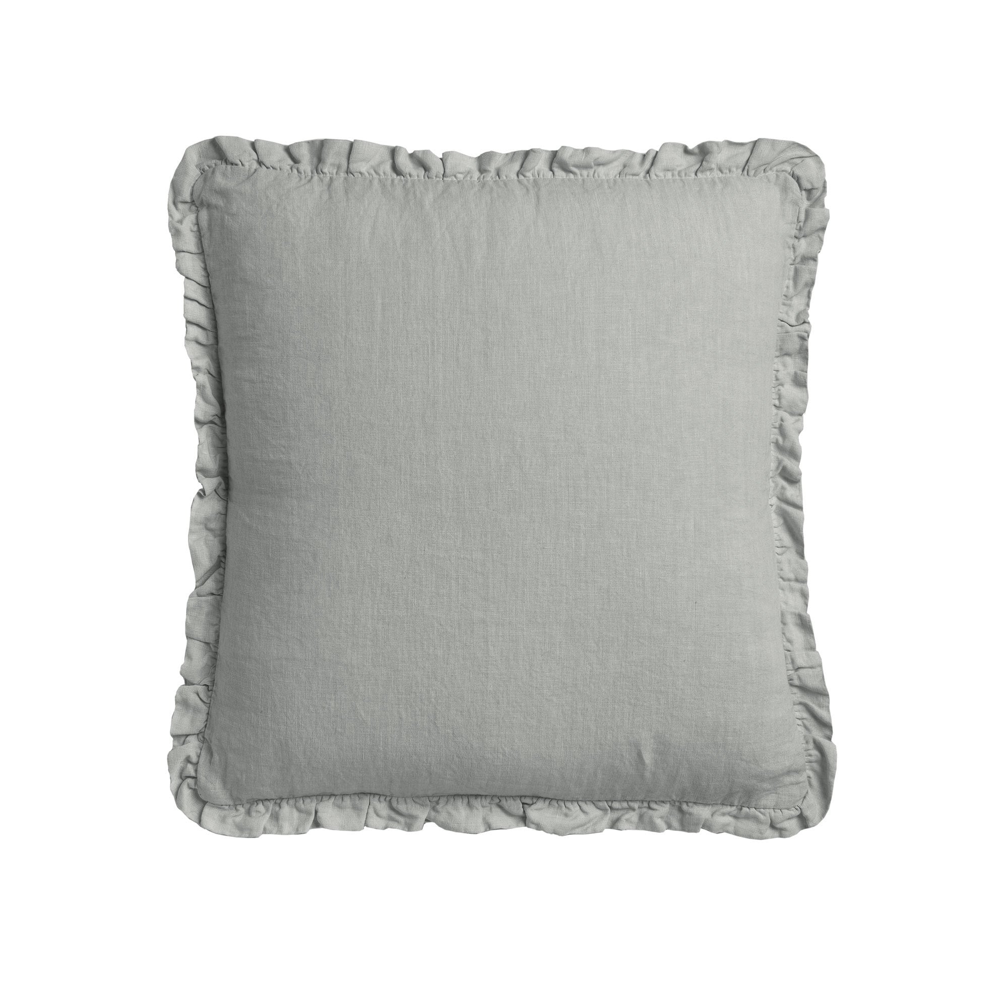 Cuscino in Lino Stonewashed con Balza Arricciata - River - Image 4