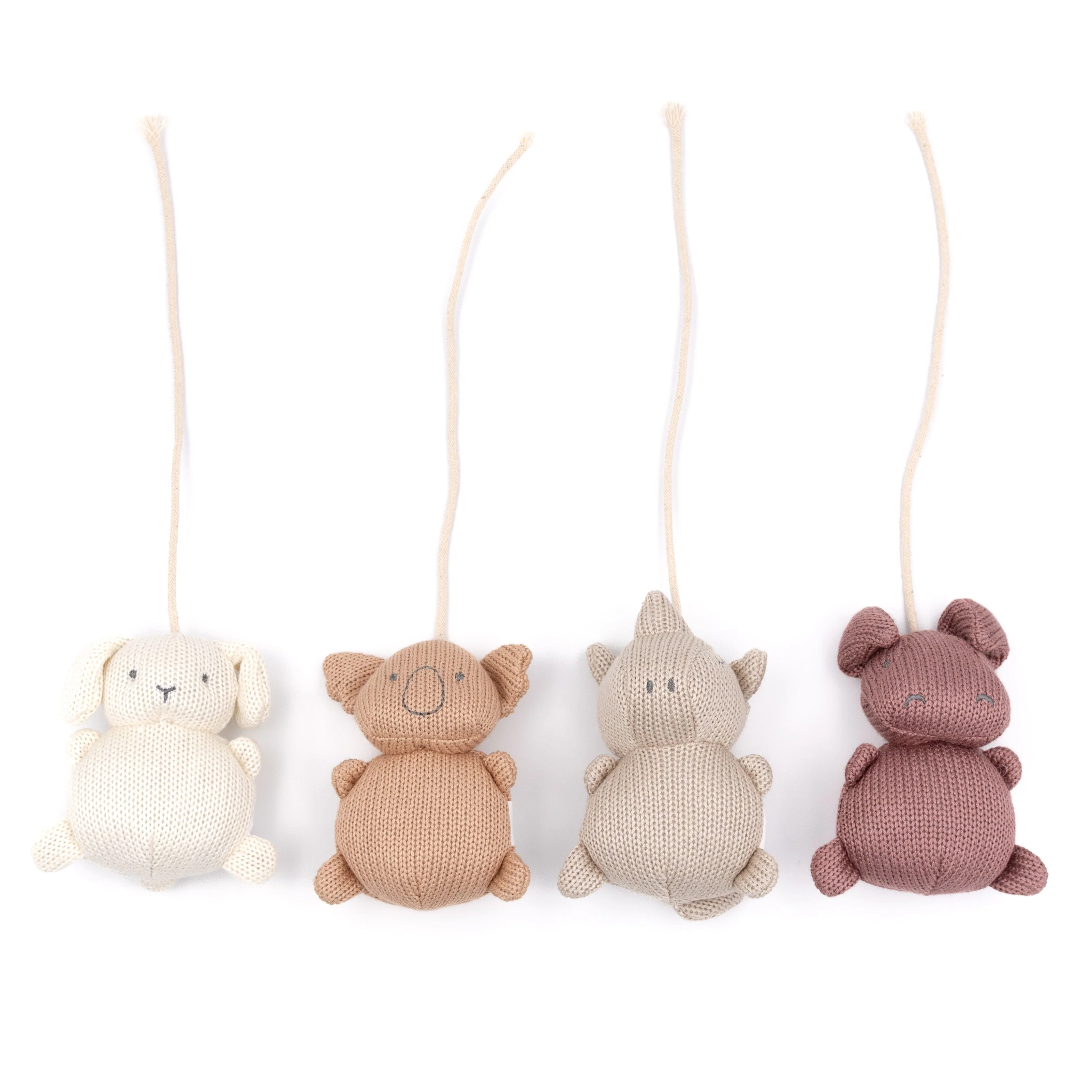 Giocattoli per Giostrina in Maglia di Bambù - Animal Friends - Image 2