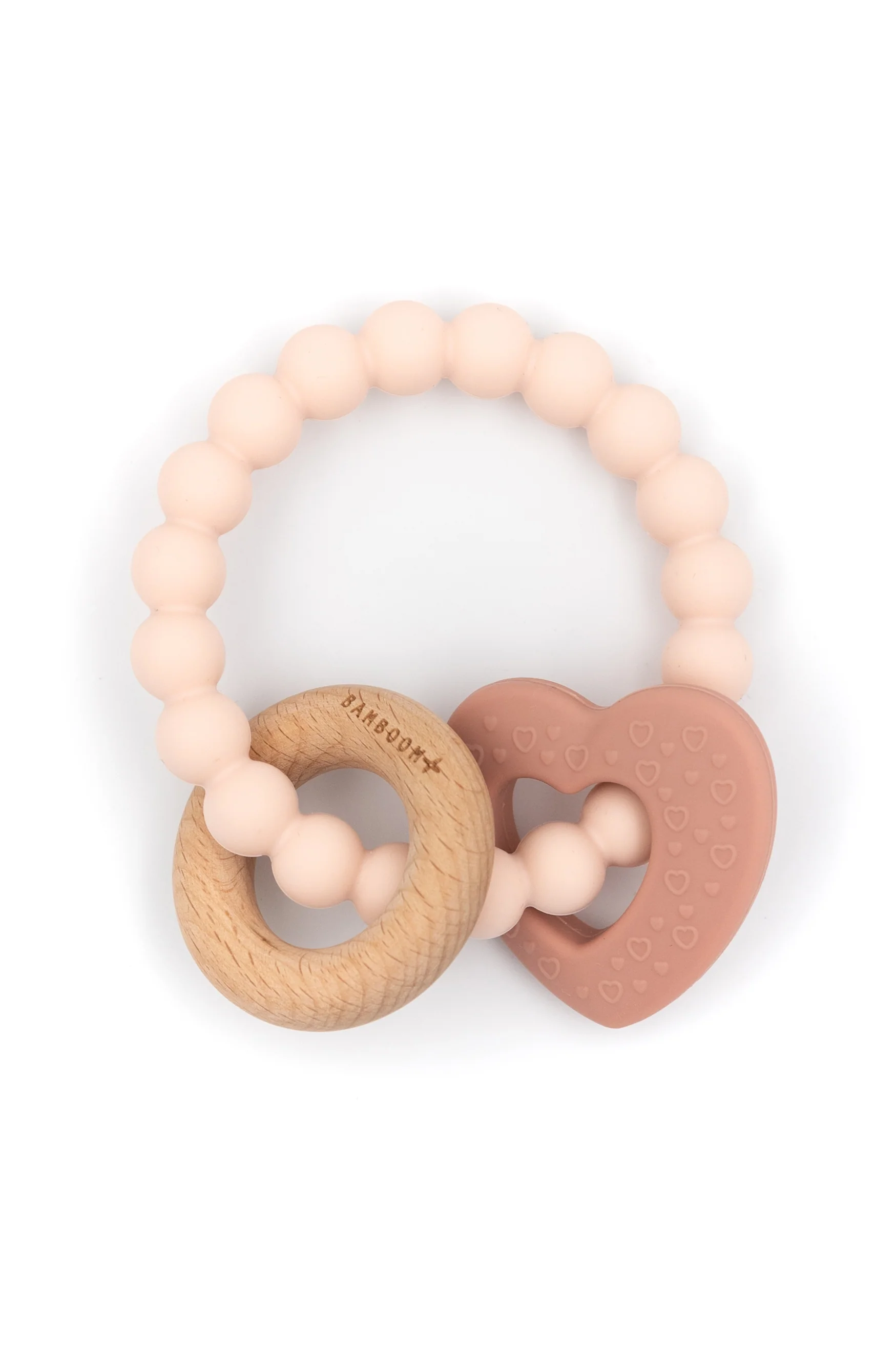 Massaggiagengive per Neonato in Legno e Silicone - Cuore - Image 2