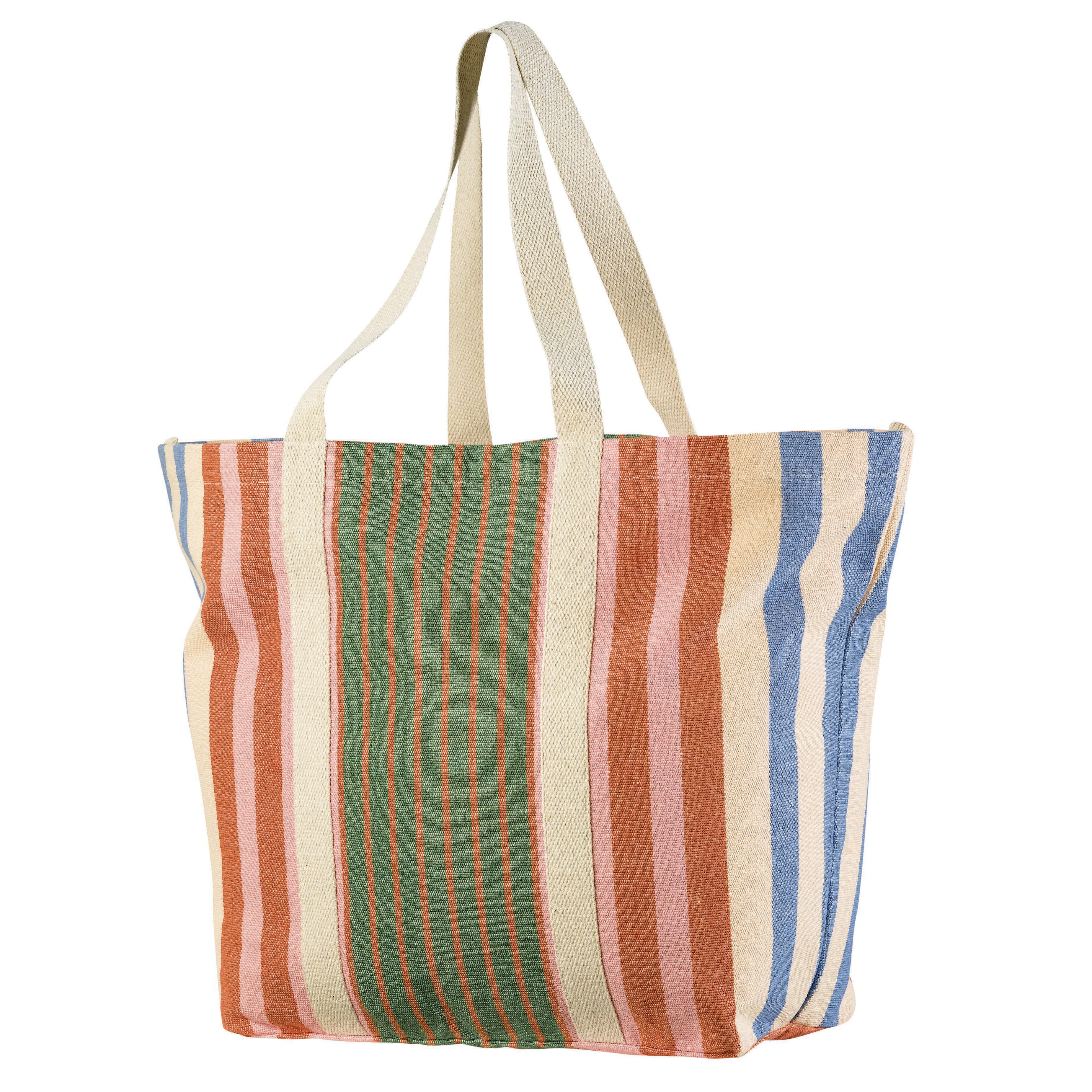 Maxi Borsa in Cotone Riciclato Rigata - Yuna - Image 3