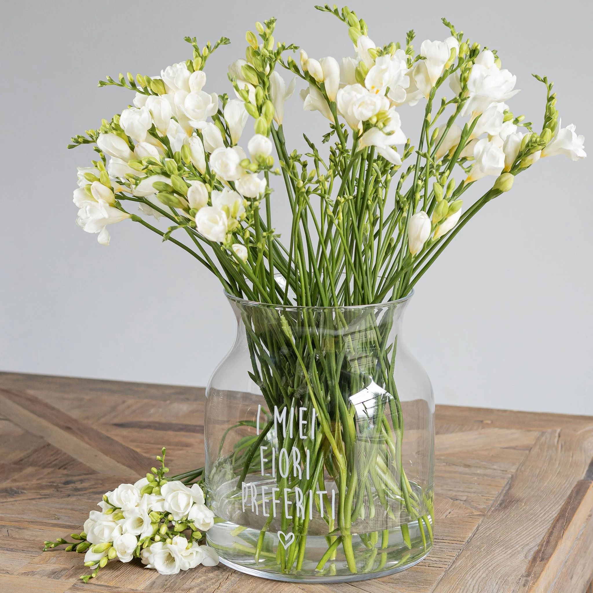 Vaso Portafiori in Vetro Soffiato Serigrafato - I Miei Fiori Preferiti - Image 2