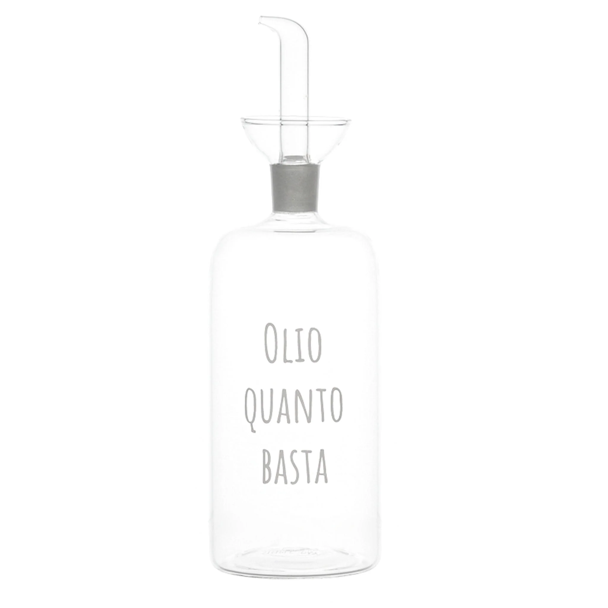 Oliera in Vetro Borosilicato Serigrafata - Olio Quanto Basta - Image 2