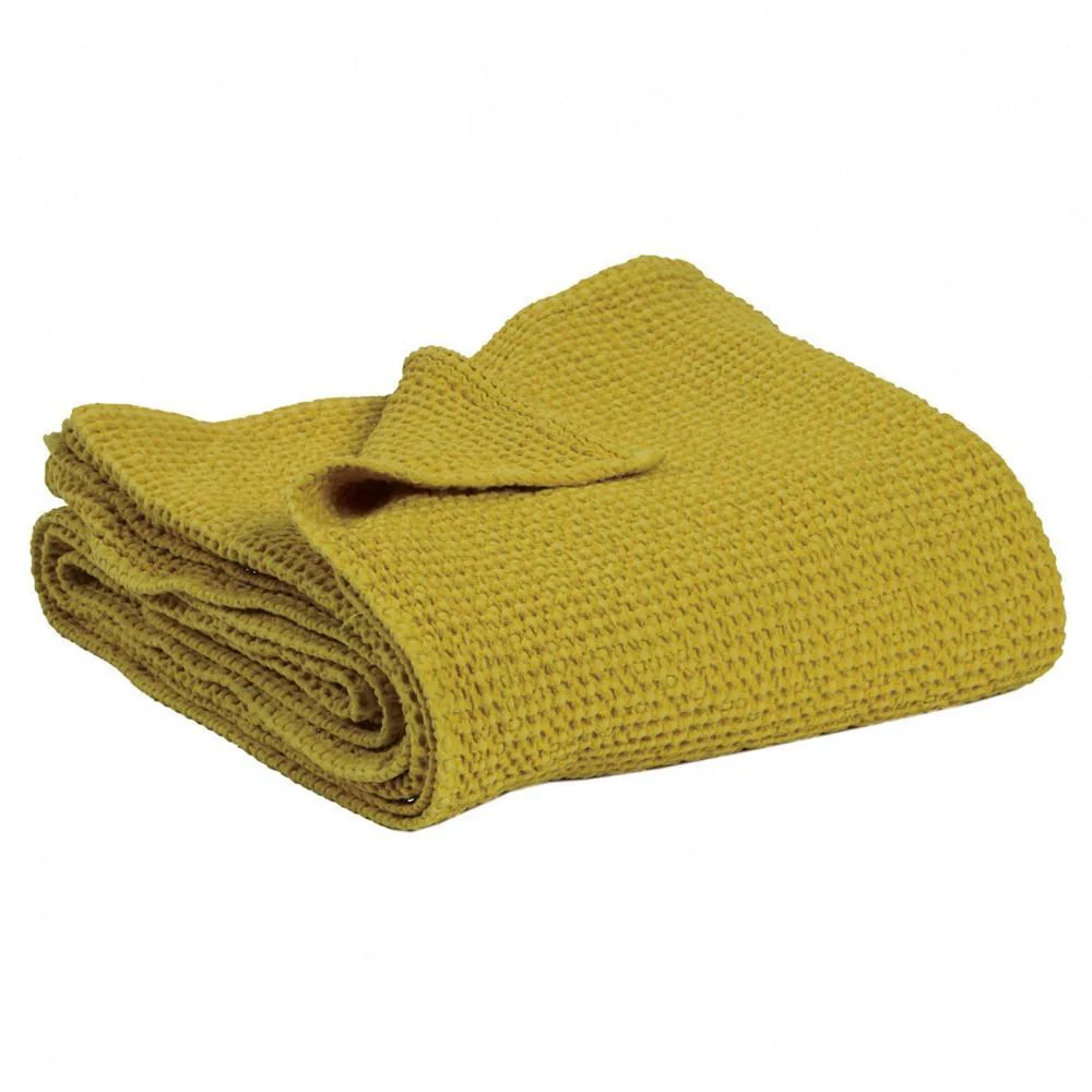 Plaid a Nido D'Ape StoneWashed in Cotone Tinta Unita - Maia - Image 11