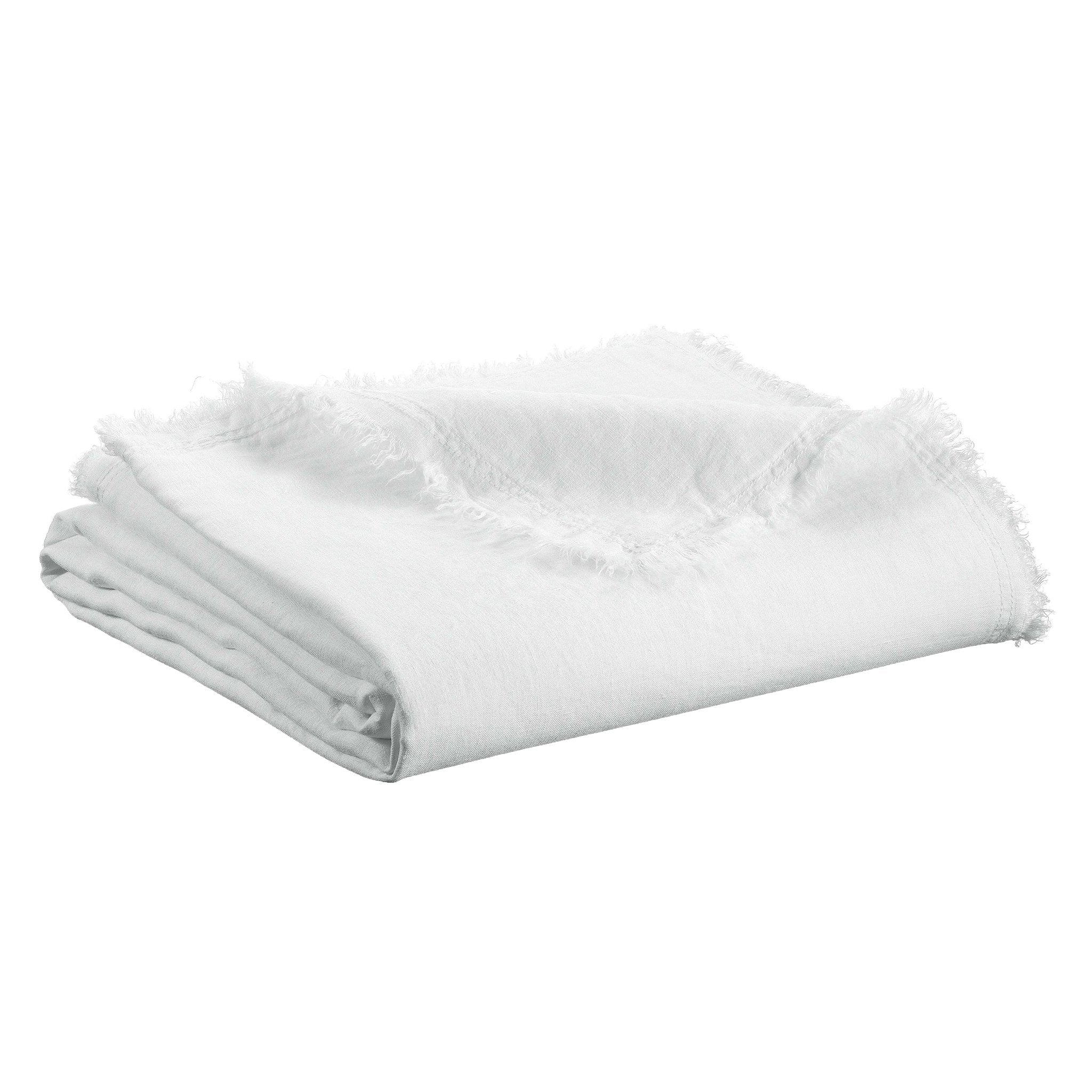 Plaid Reversibile in Puro Lino a Frange Tinta Unita - Zeff Nomade - Image 4