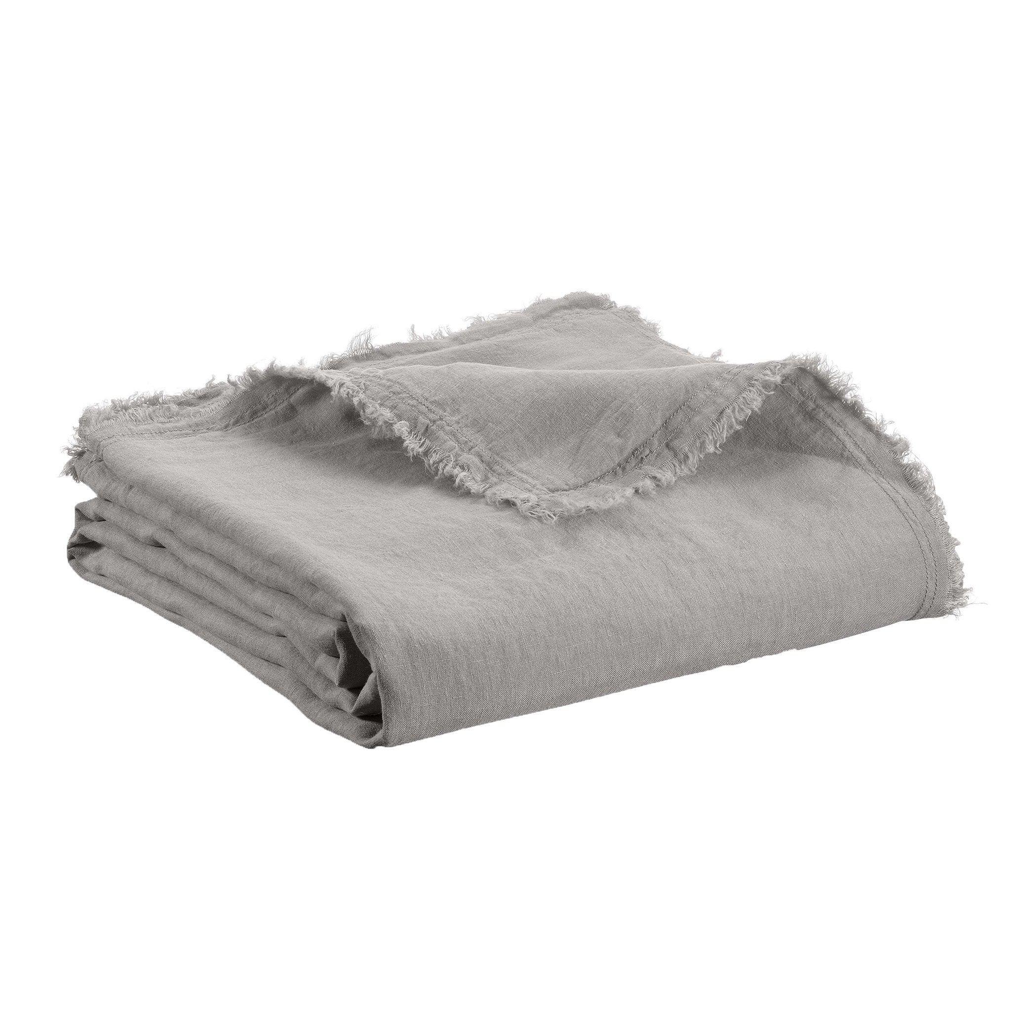 Plaid Reversibile in Puro Lino a Frange Tinta Unita - Zeff Nomade - Image 7