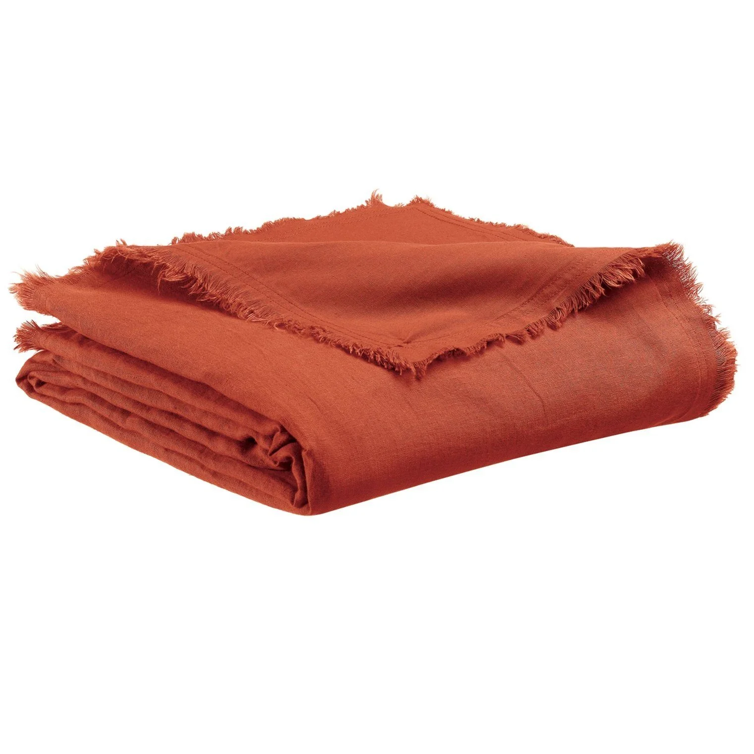 Plaid Reversibile in Puro Lino a Frange Tinta Unita - Zeff Nomade - Image 8