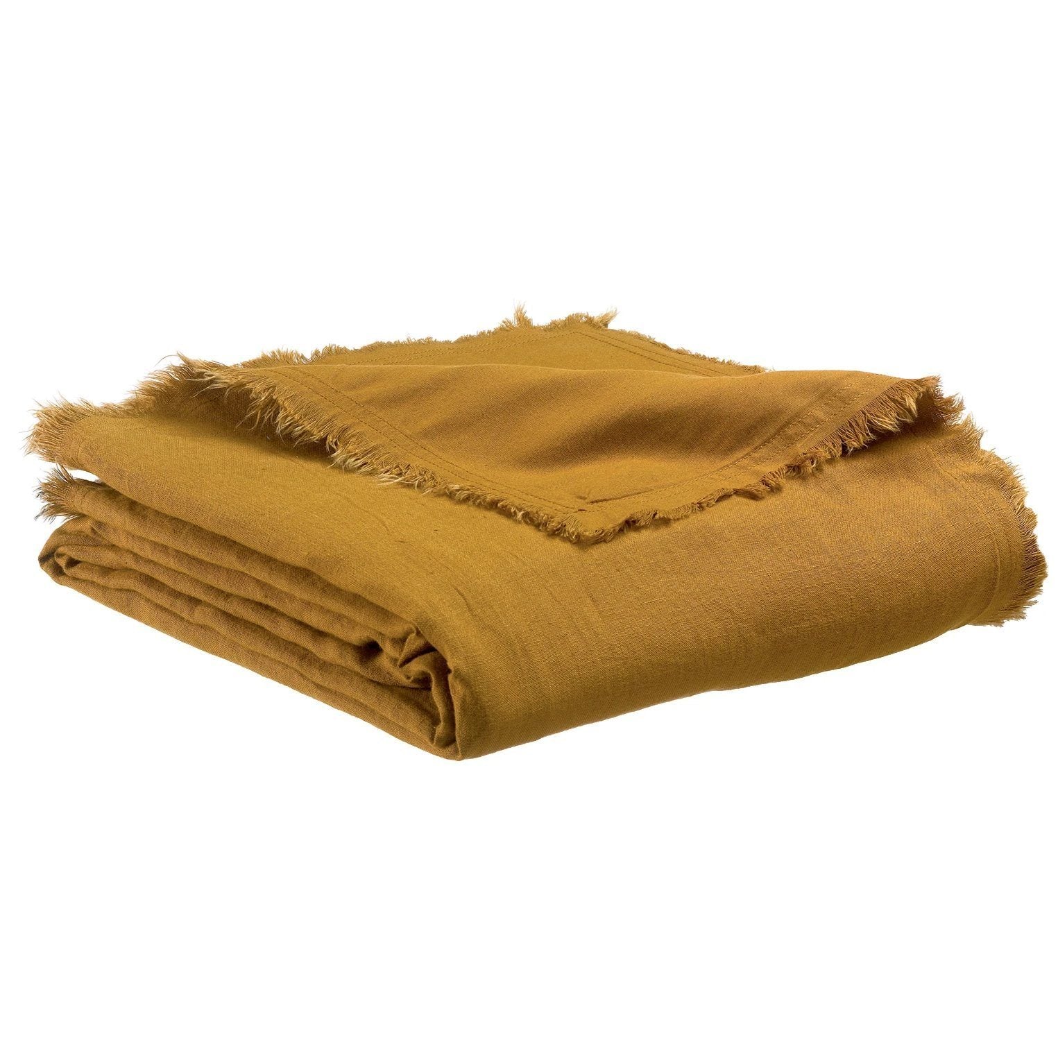 Plaid Reversibile in Puro Lino a Frange Tinta Unita - Zeff Nomade - Image 9