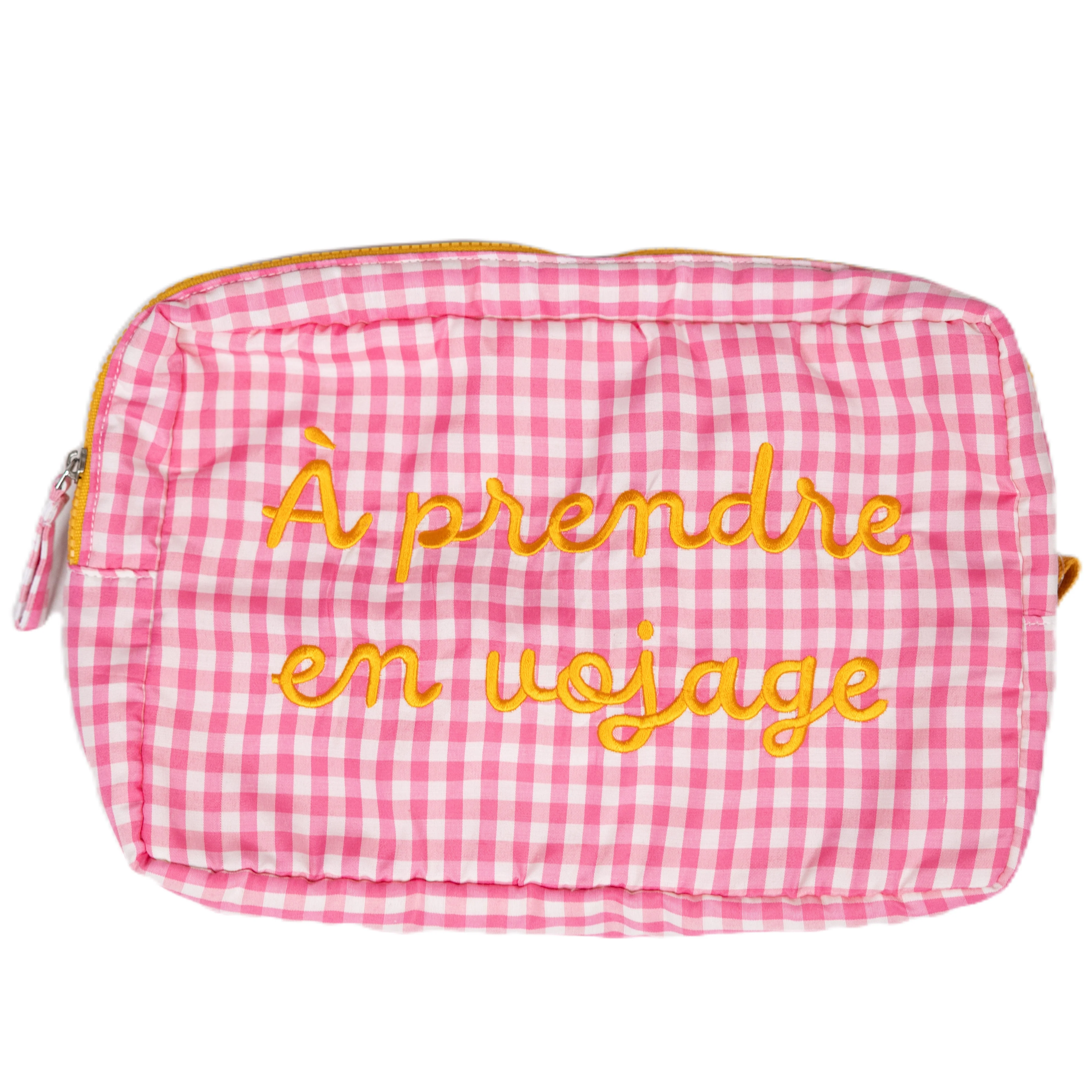 Pochette a Quadretti con Scritta Ricamata - Greta - Image 3