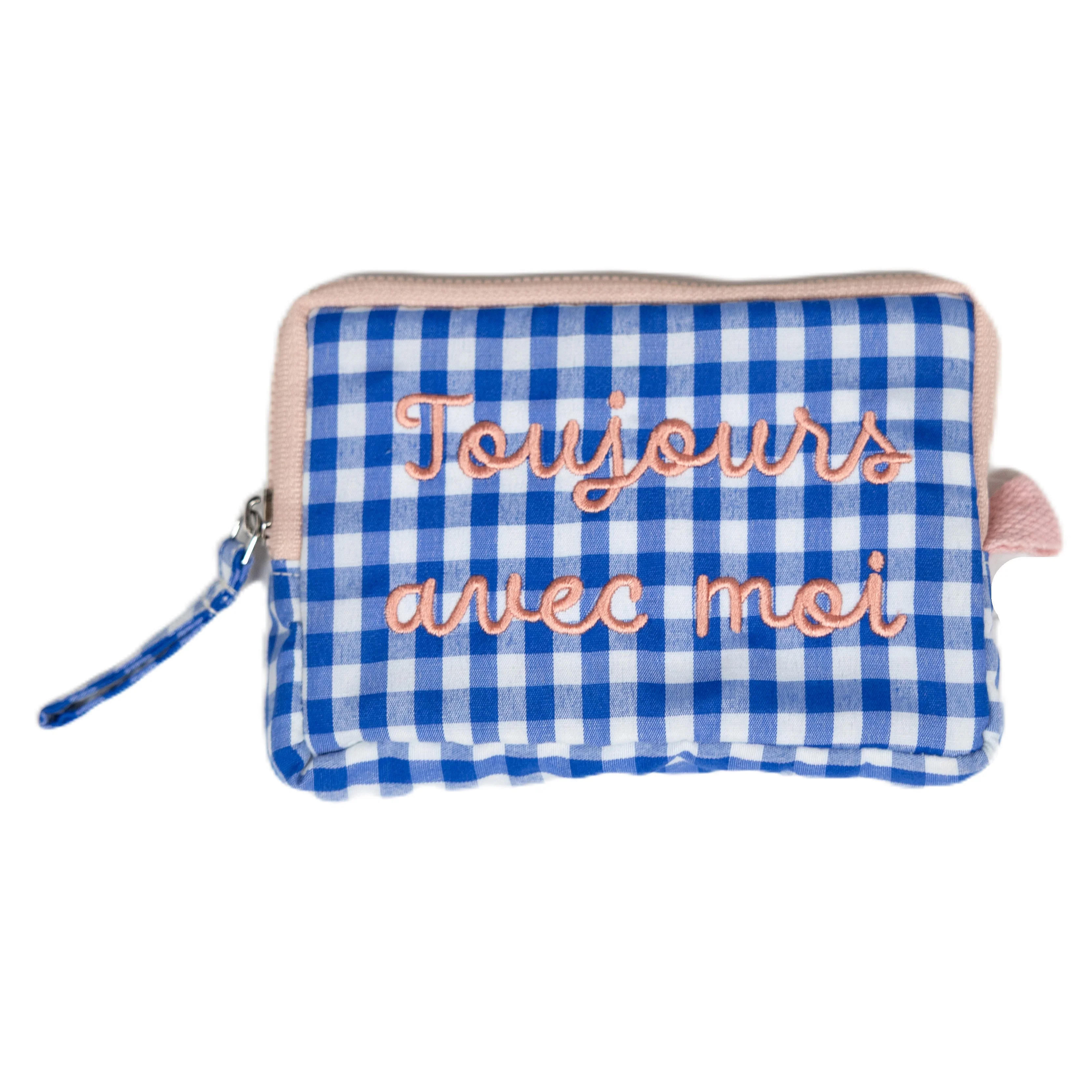 Pochette a Quadretti con Scritta Ricamata - Matilde - Image 3