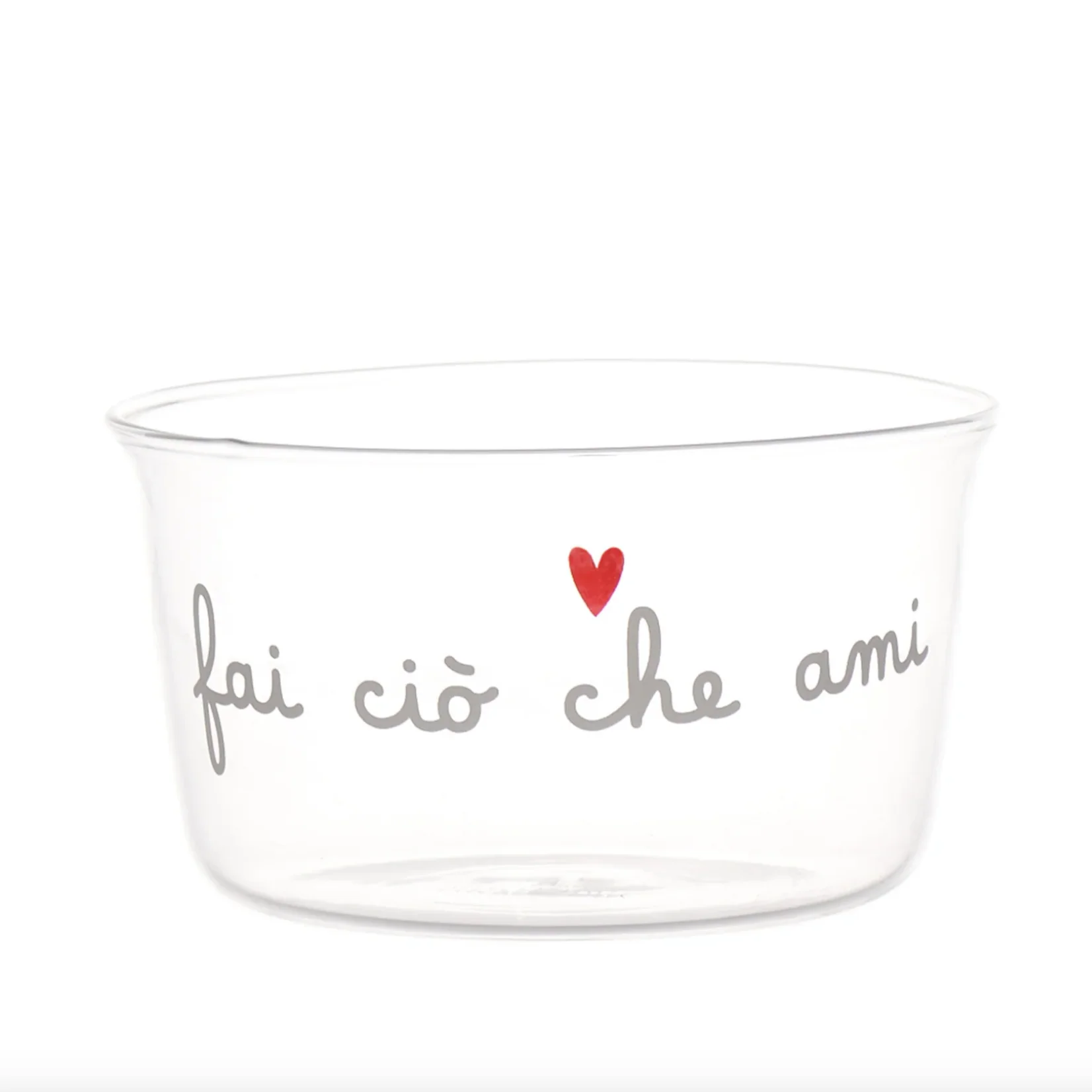 Set 2 Coppette in Vetro Borosilicato Serigrafata - Fai ciò che Ami - Image 2