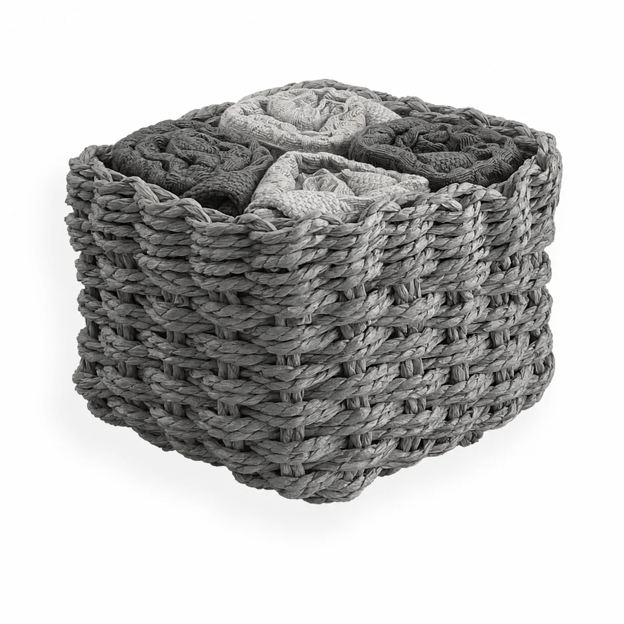 Set 4 Lavette in Spugna di Cotone Tinta Unita - Waffle - Image 5