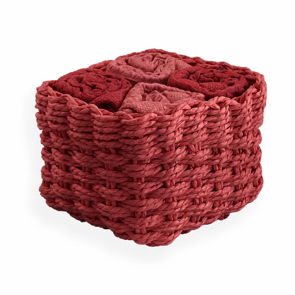 Set 4 Lavette in Spugna di Cotone Tinta Unita - Waffle - Image 8