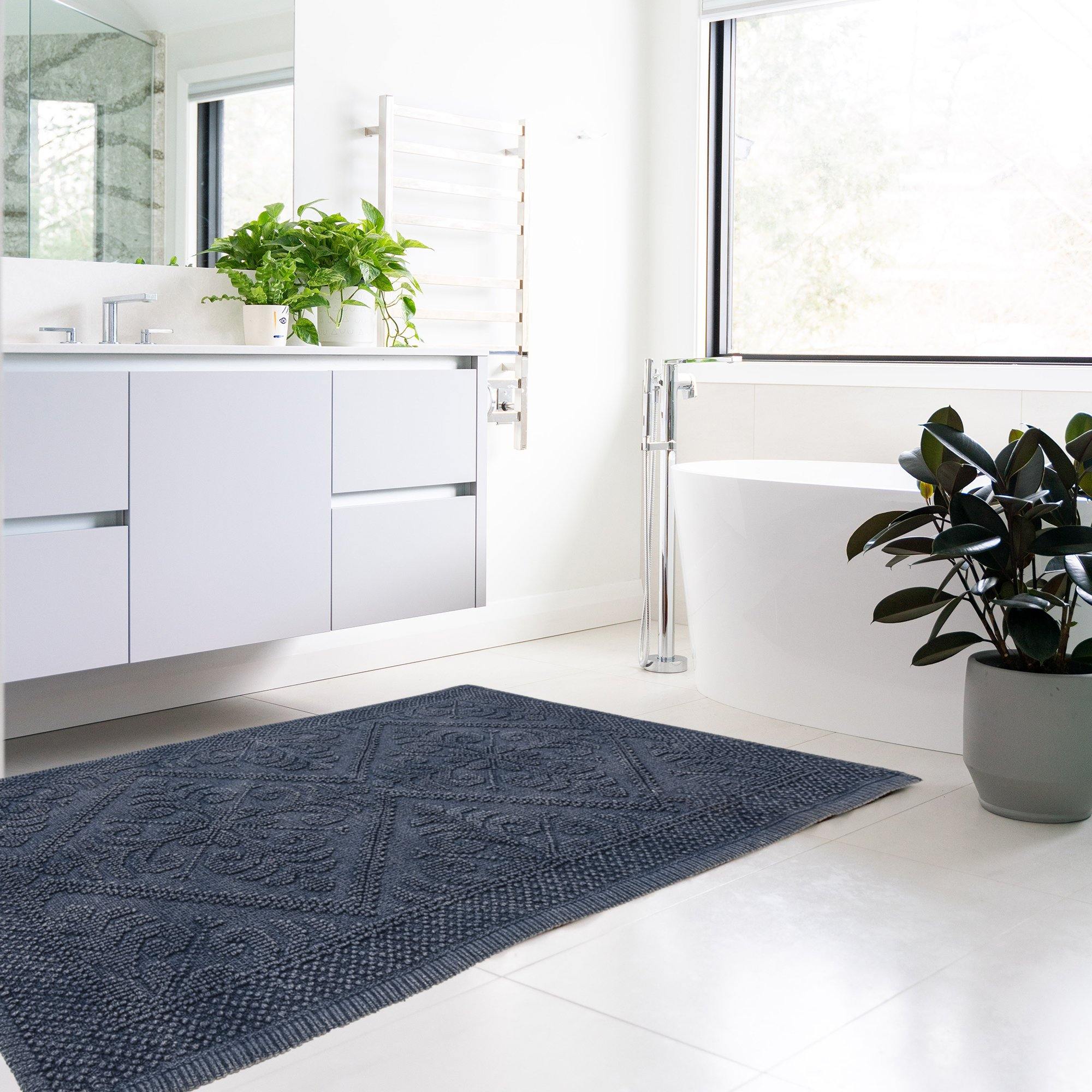Tappeto in Puro Cotone Stonewashed Jacquard - Alghero