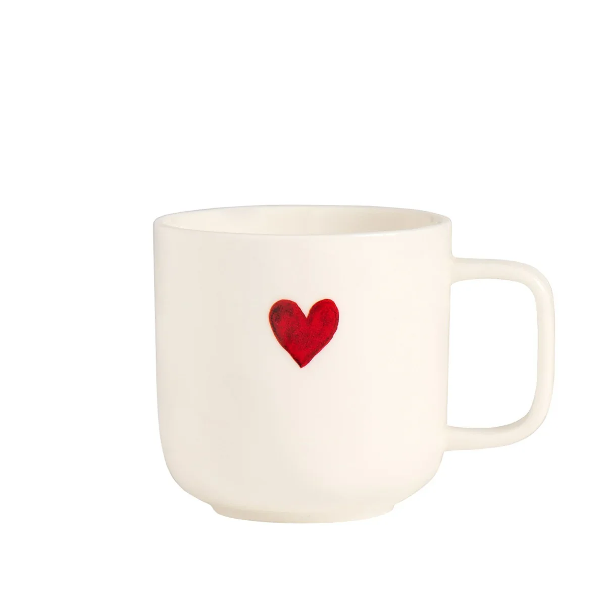 Tazza Colazione in Grès - Cuore Rosso - Image 2
