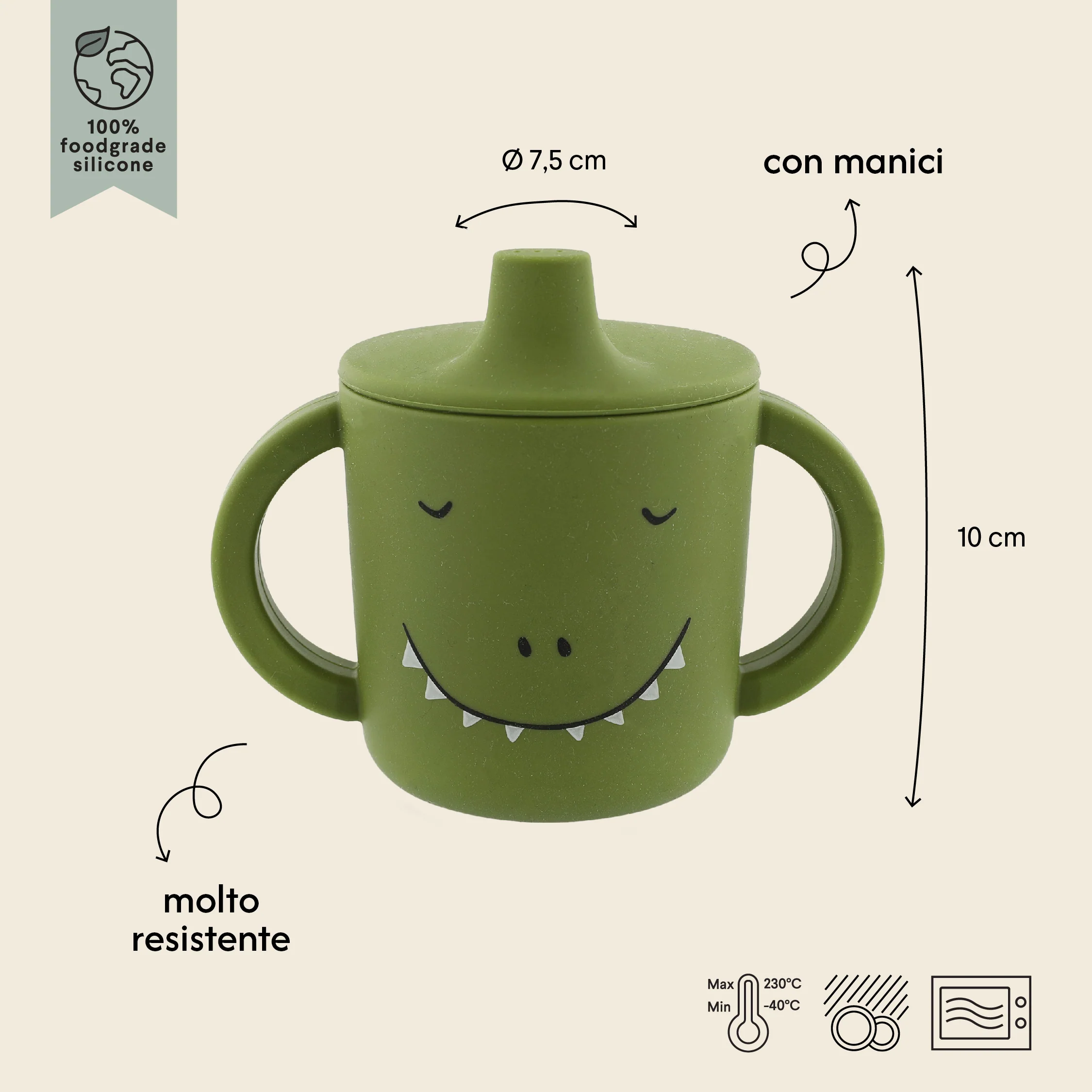 Tazza Sippy in Silicone - Mr. Dino - Image 4