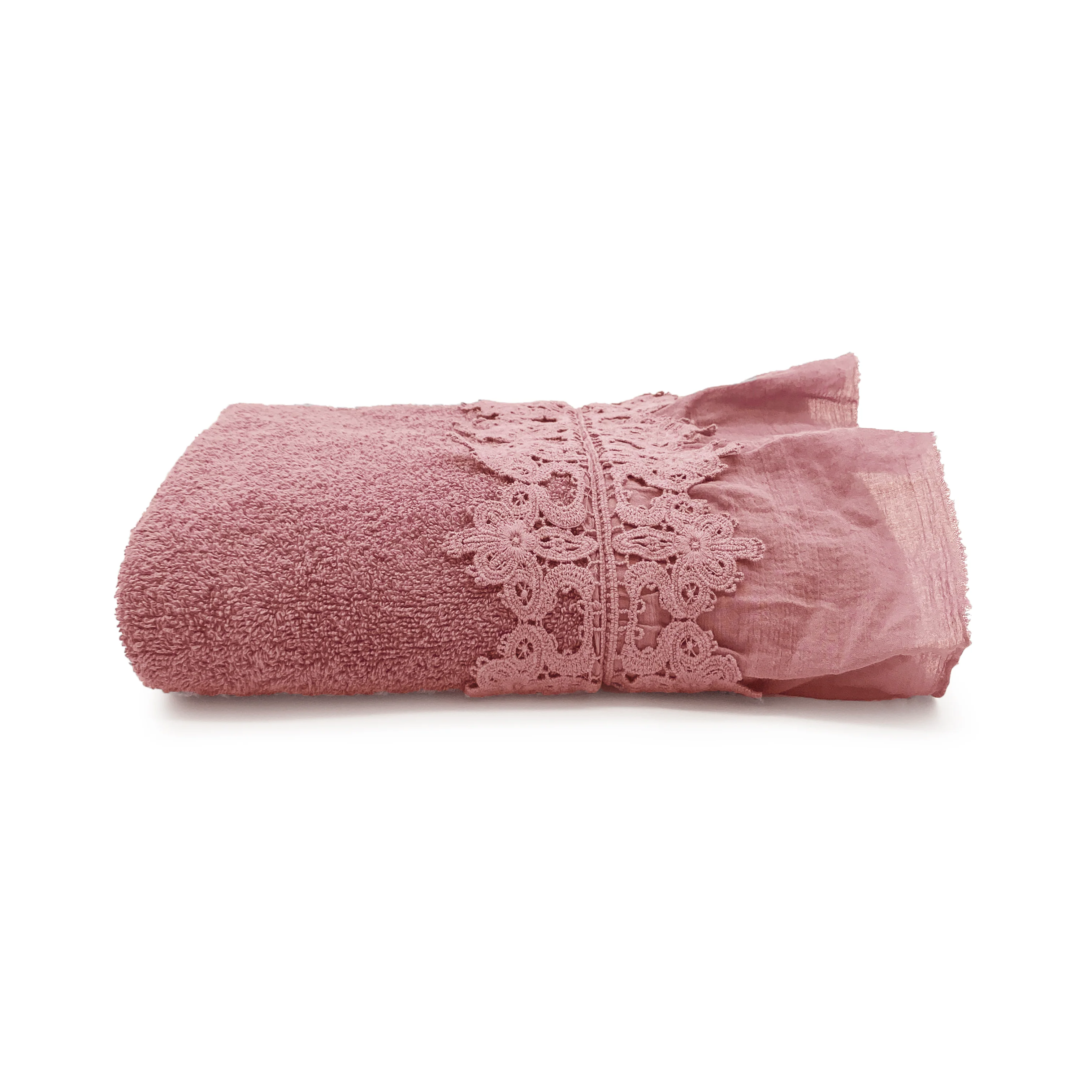 Telo Bagno in Spugna di Cotone con Balza in Cotone Stonewashed - Ophelia - Image 15