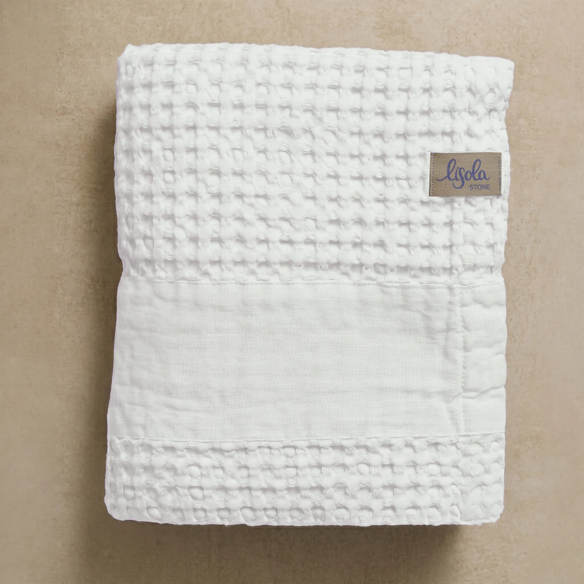 Telo da Bagno Nido d'Ape StoneWashed con Bordo in Lino - Jaspy - Image 5