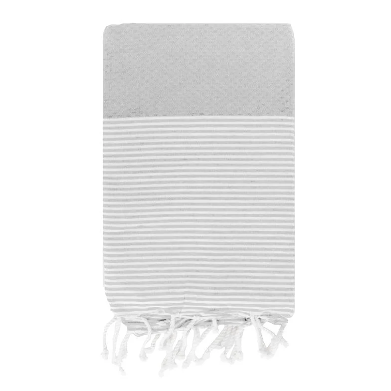 Telo Mare Fouta in Puro Cotone a Righe Strette - Tal - Image 11
