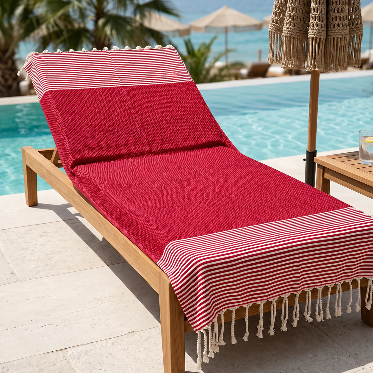 Telo Mare Fouta in Puro Cotone a Righe Strette - Tal - Image 12