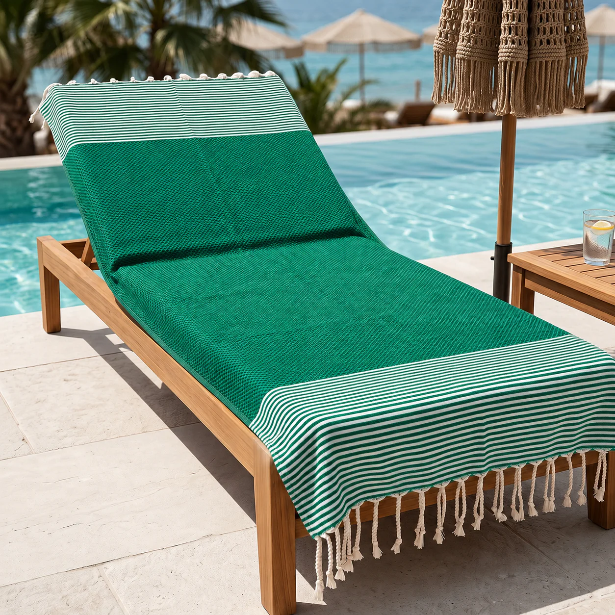 Telo Mare Fouta in Puro Cotone a Righe Strette - Tal - Image 14
