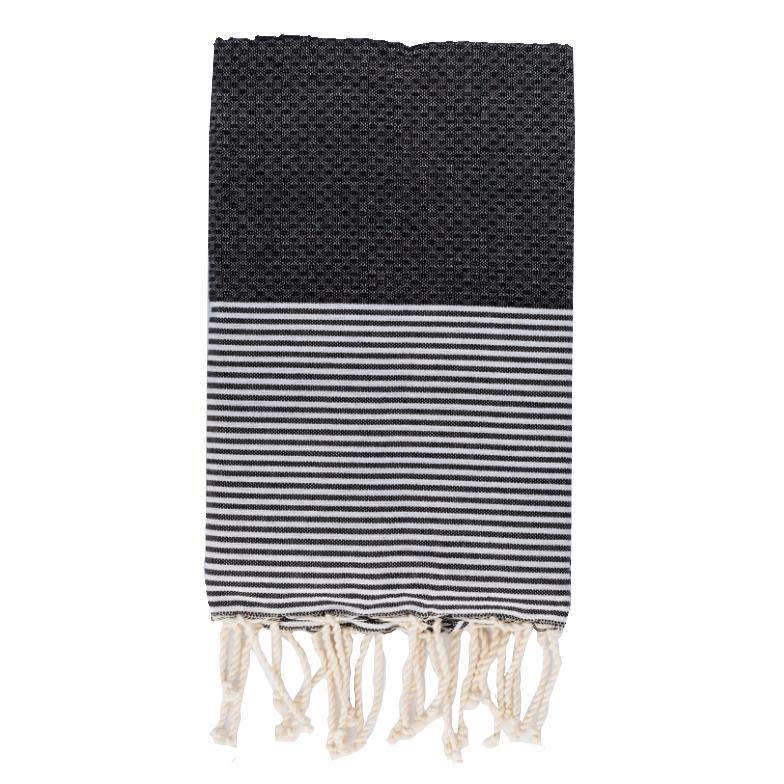 Telo Mare Fouta in Puro Cotone a Righe Strette - Tal - Image 5