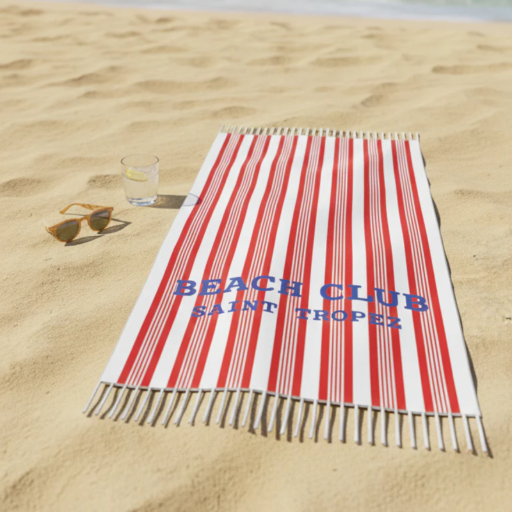 Telo Mare in Spugna di Cotone Rigato - Beach Club - Image 5
