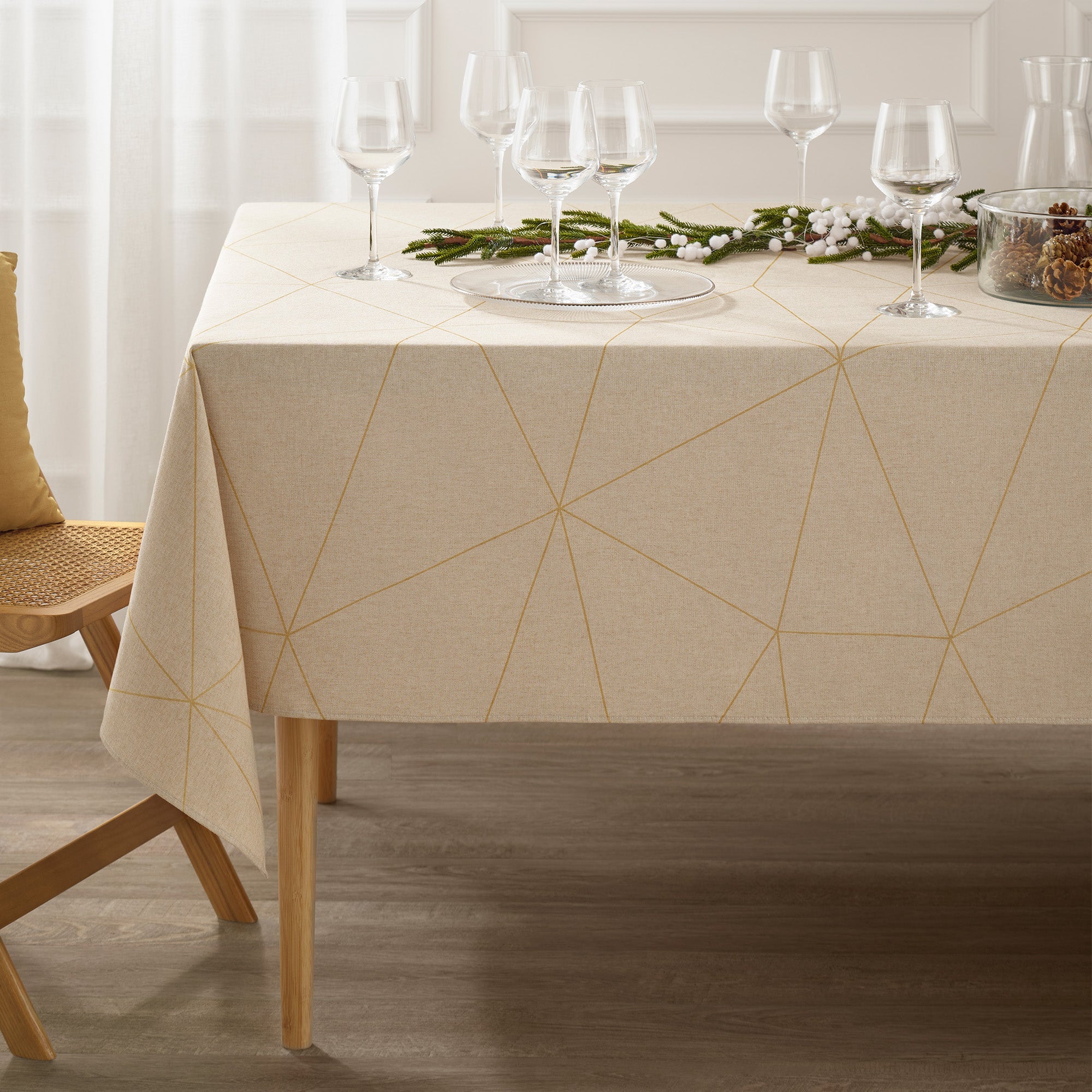 Tovaglia Antimacchia in Misto Cotone - Stone